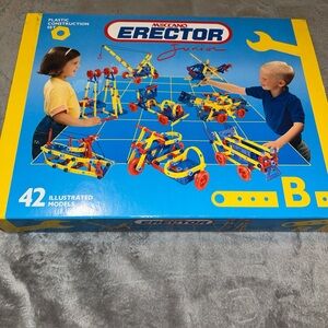Meccano Erector Junior Set B, Kids Plastic Construction Set In Original Box